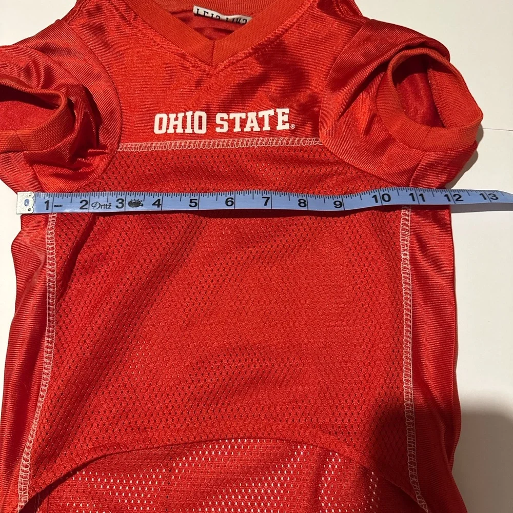 Ohio State Buckeyes Pets First Dog Jersey Red Pet Football Shirt NCAA 00 - Picture 5 of 6